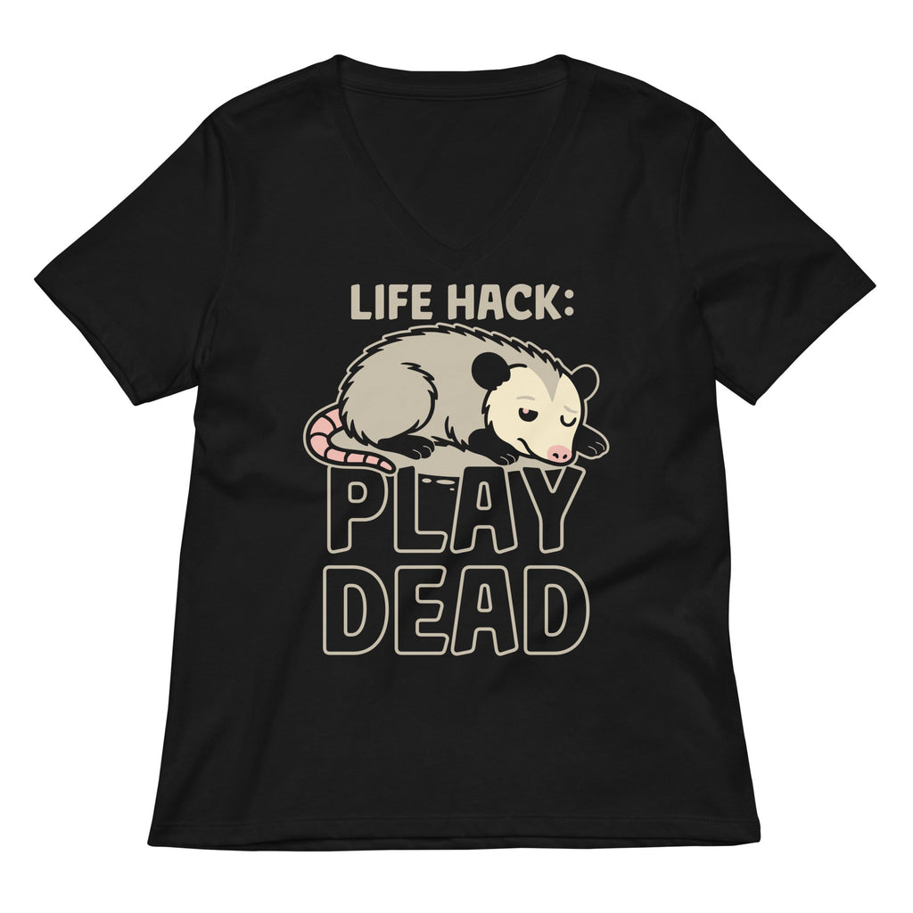 Life Hack Play Dead Women's V-Neck Tee product image 2