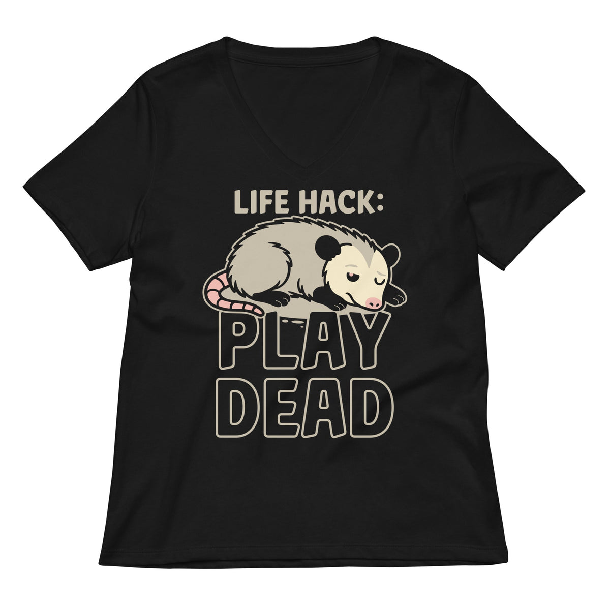 Life Hack Play Dead Women's V-Neck Tee product image 2