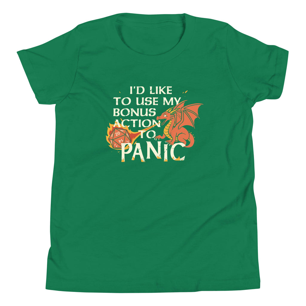 I'd Like To Use My Bonus Action To Panic Kid's Youth Tee product image 5