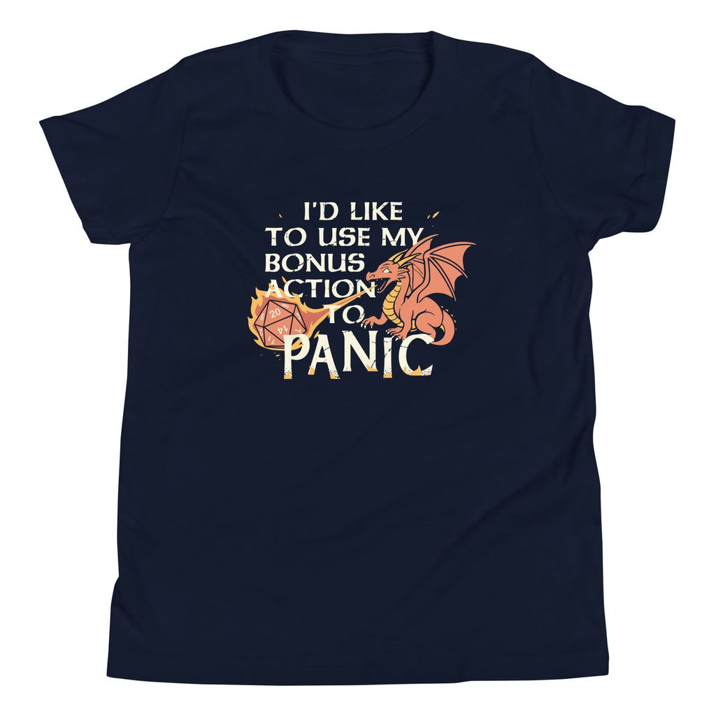I'd Like To Use My Bonus Action To Panic Kid's Youth Tee product image 2