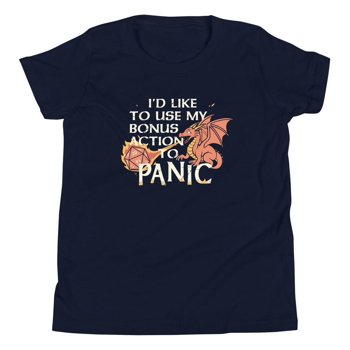 I'd Like To Use My Bonus Action To Panic Kid's Youth Tee product image 2