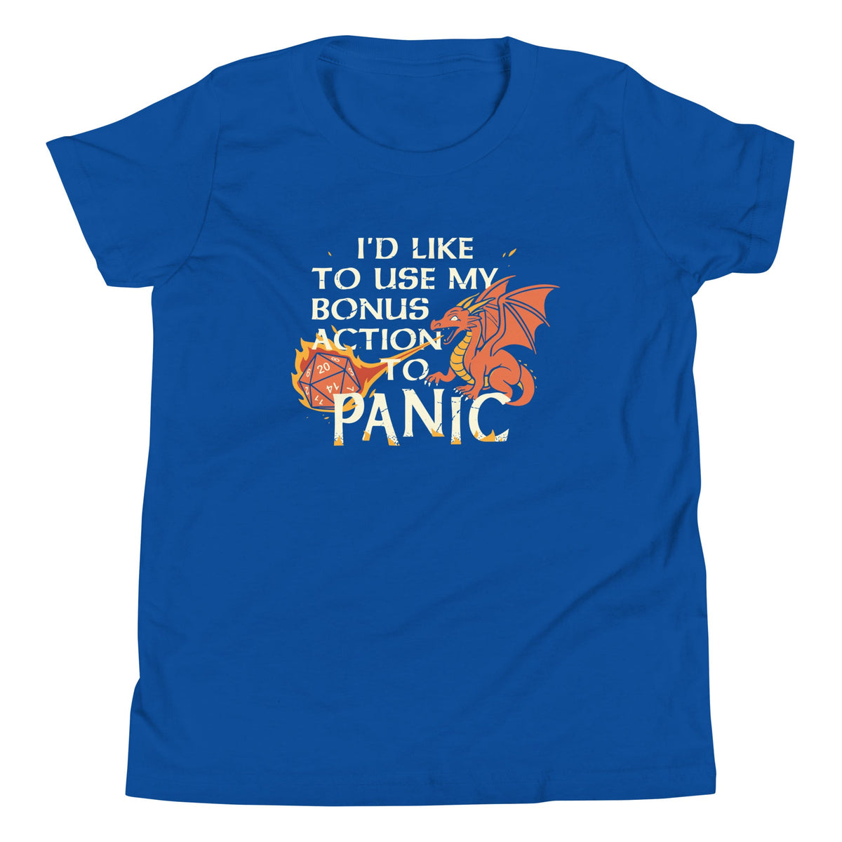 I'd Like To Use My Bonus Action To Panic Kid's Youth Tee product image 4